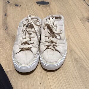 Nike Women's Cream Canvas Low-Top Sneakers